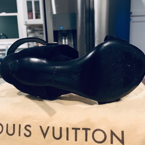 Black Shocking Suede Studded Sandals Limited Ed - Picture 6 of 6